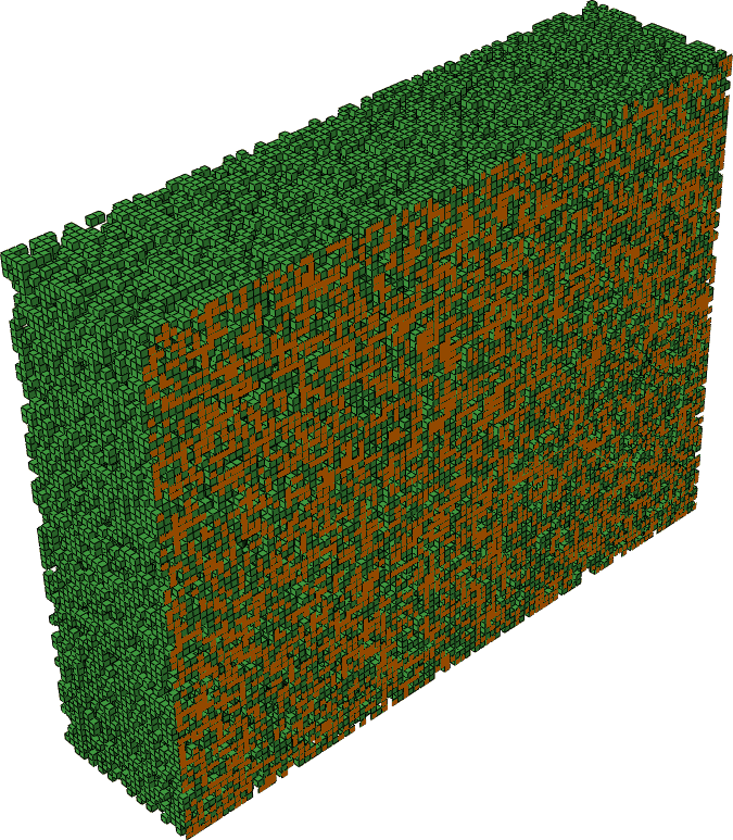 Final model of Example A-7. The part has been cut at the middle of its X dimension to better show the empty space.