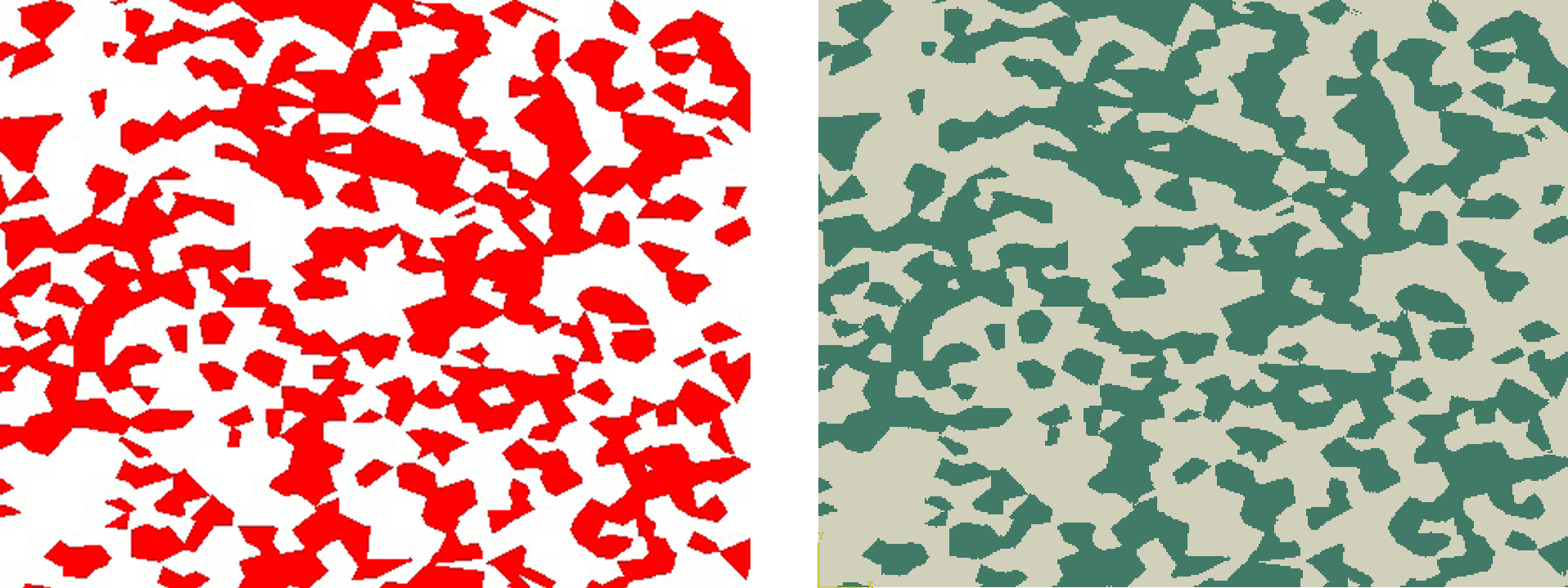 Initial image (left) and final model (right) for Example C-5.
