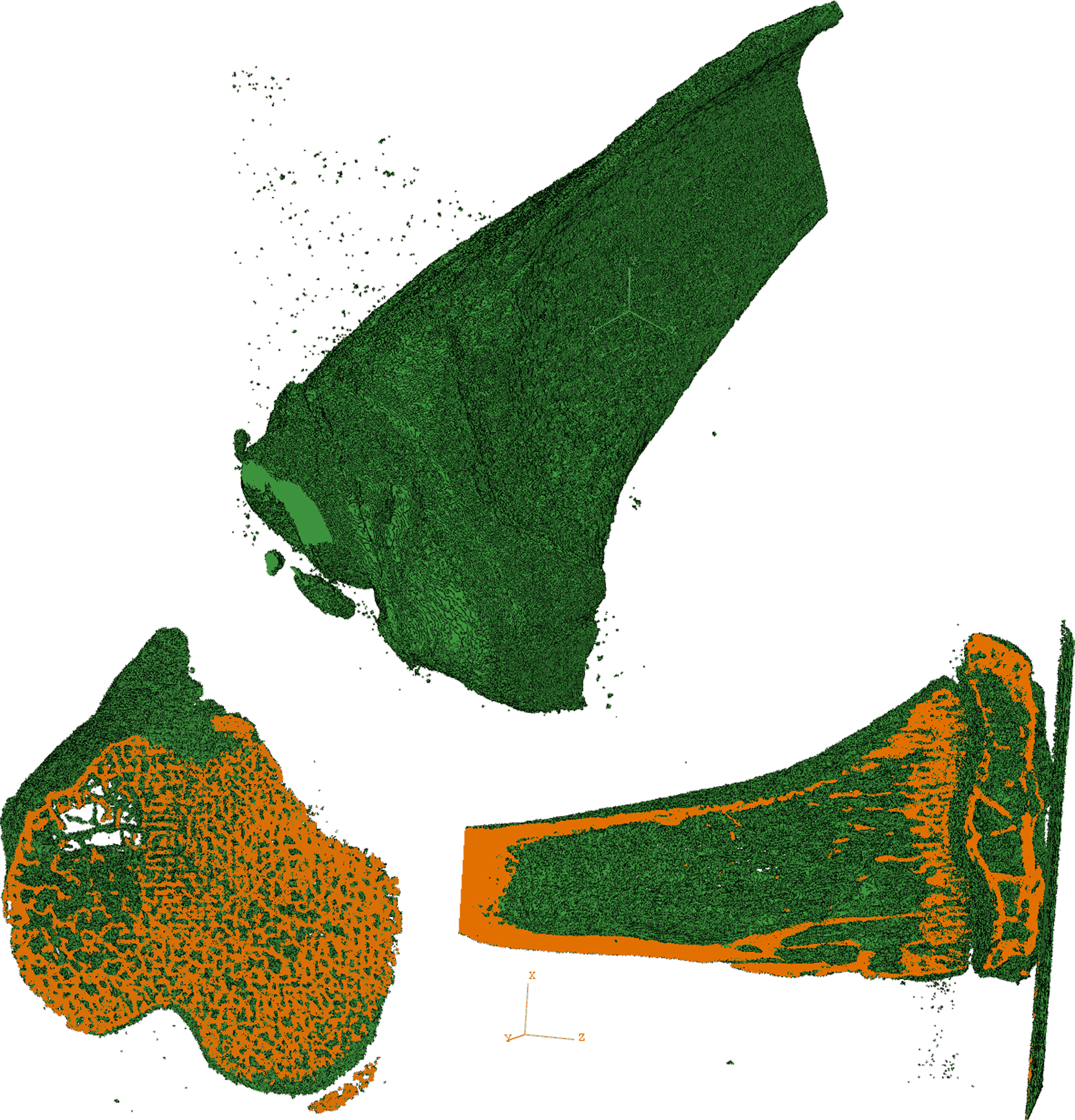 Isotropic image and two cross-sections of the model for Example C-6.